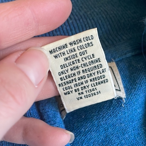 LL Bean Cotton Cashmere Quarter Zip Sweater - Picture 9 of 9